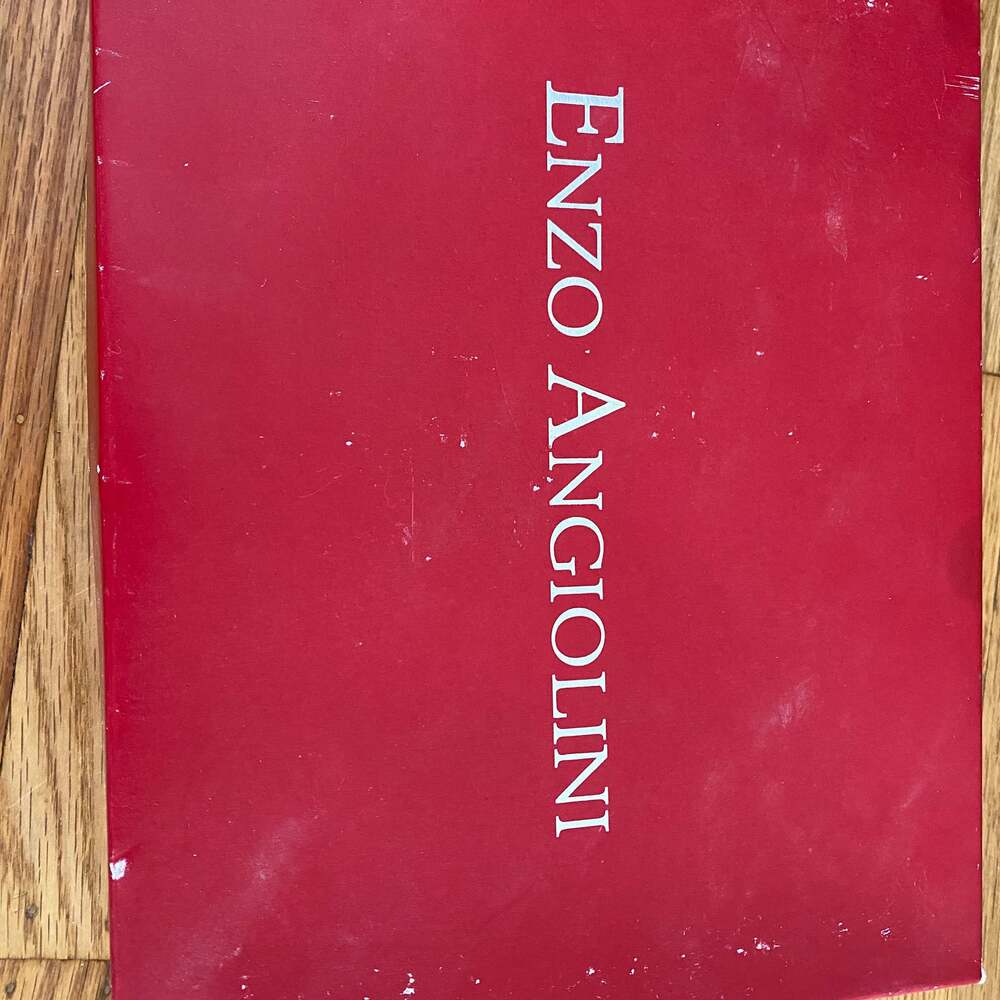 Enzo Angiolini Navy Blue Velvet Peep Toe Stiletto Ankle Booties